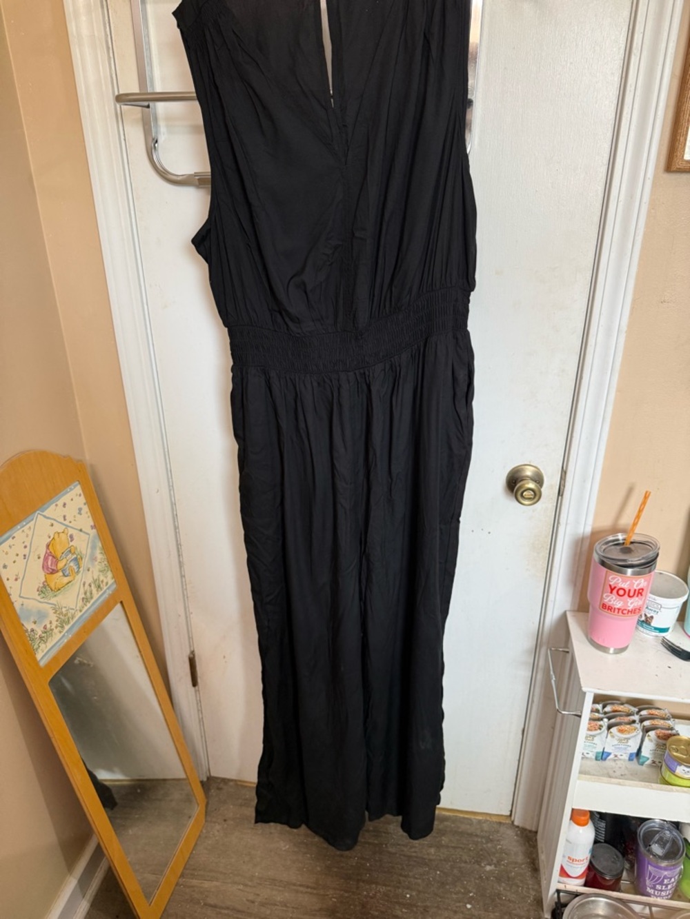 GAP Black Sleeveless V-Neck Maxi Dress